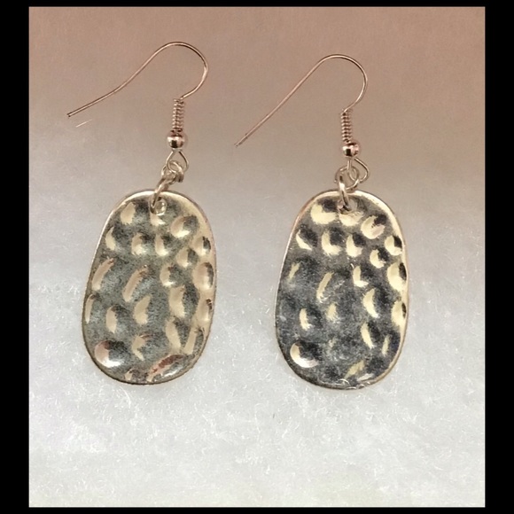 1 1/4” Handmade SilverTone Charm Earrings - Picture 2 of 3